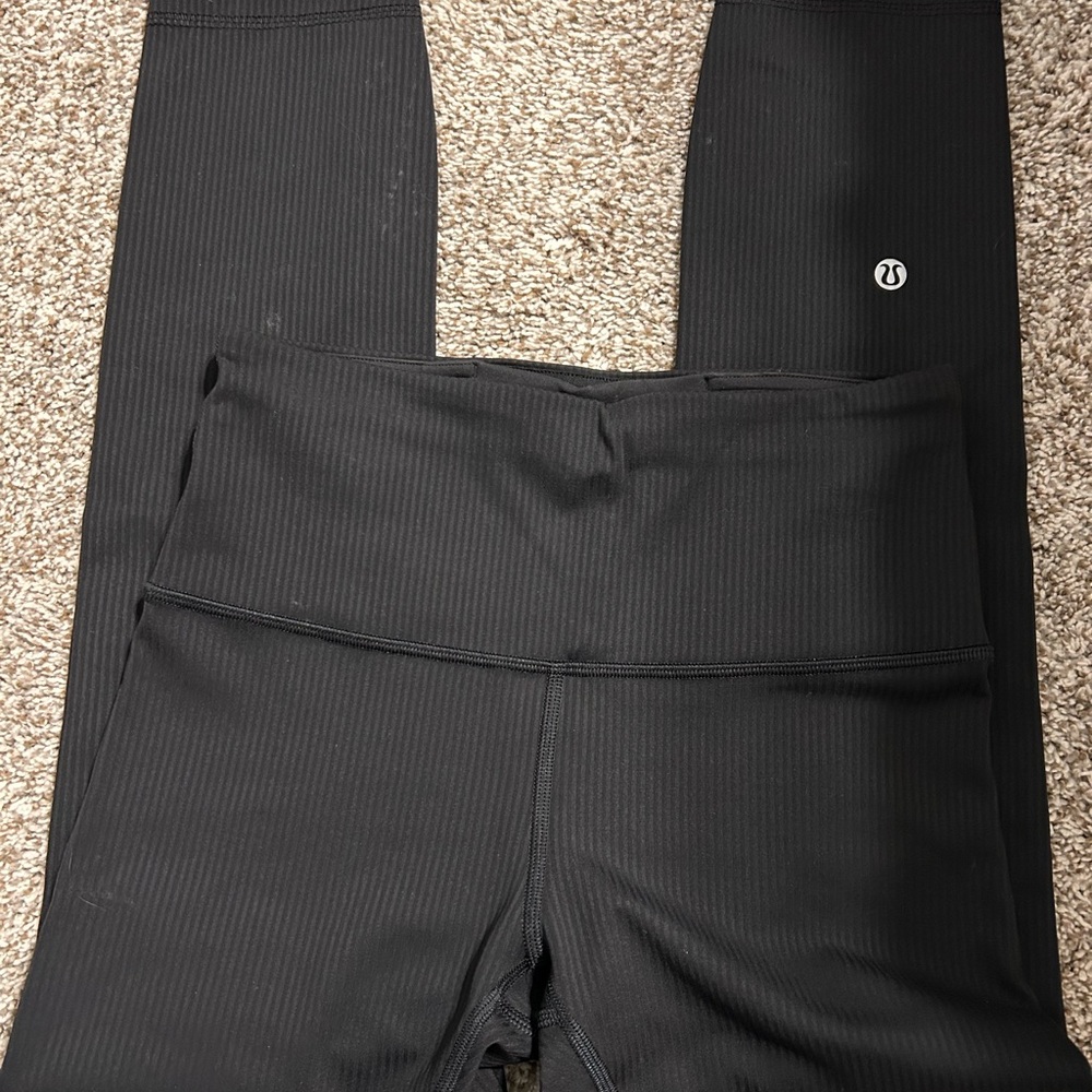 Lululemon Black Ribbed Leggings